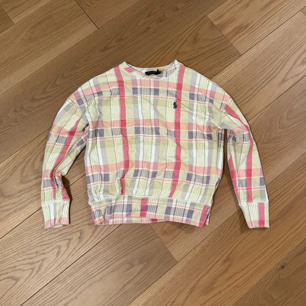 RARE Polo Ralph Lauren Pastel Plaid Sweater